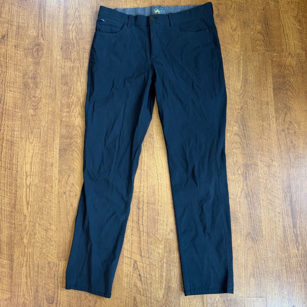 Copper & Oak Commuter Pants Mens 34x32 Black Stretch Performance Casual Work
